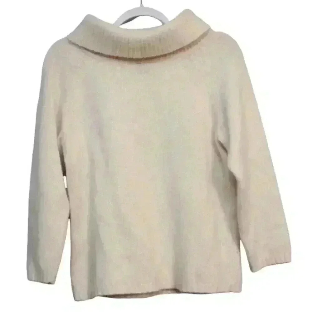 Vintage Rafaella Sweater Size Medium Turtle Neck Angora Rabbit Hair Lambswool